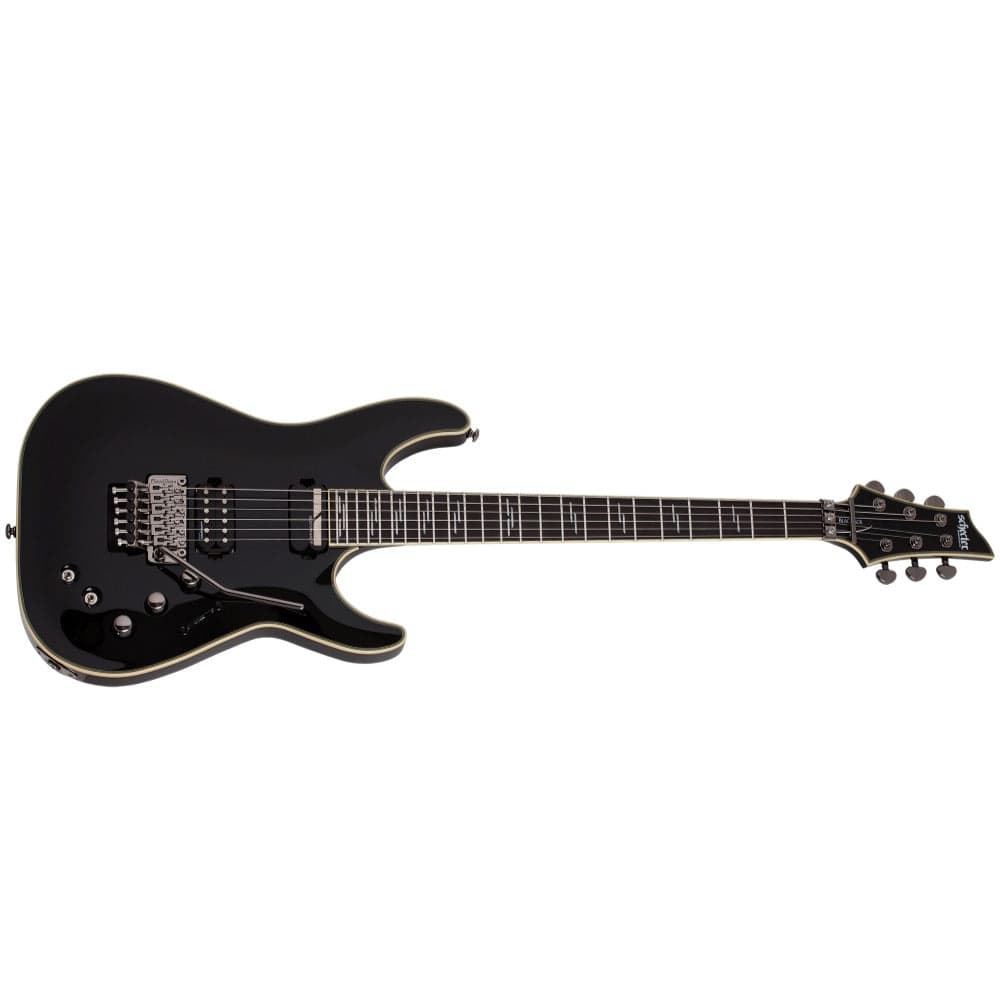 schecter electric guitars gloss black schecter c-1 fr-s blackjack 6 string electric guitar