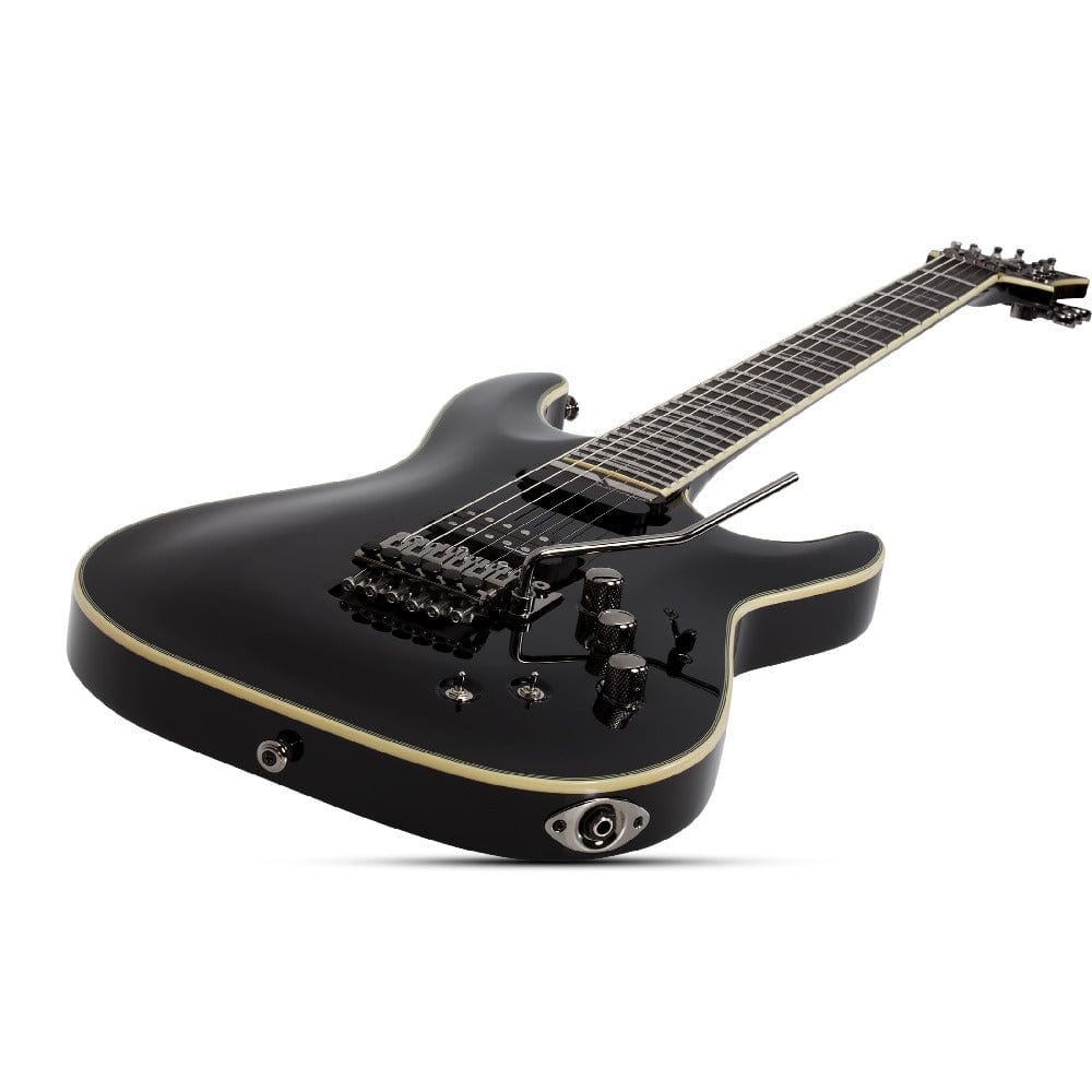 schecter electric guitars gloss black schecter c-1 fr-s blackjack 6 string electric guitar