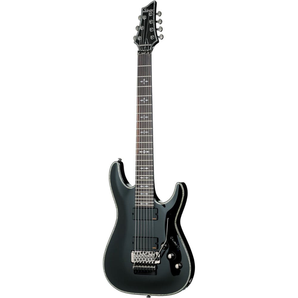 schecter electric guitars gloss black schecter hellraiser c7 fr 7-string electric guitar