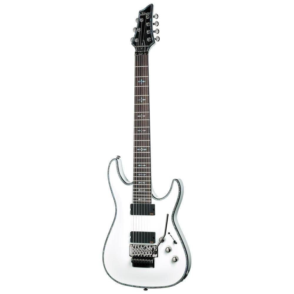 schecter electric guitars gloss white schecter hellraiser c7 fr 7-string electric guitar #color_gloss-white