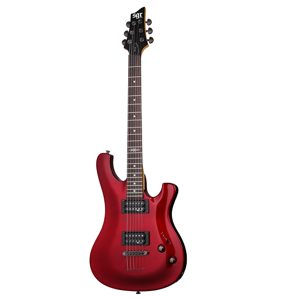 schecter electric guitars metallic red schecter 006 sgr 6 string electric guitar with gig bag