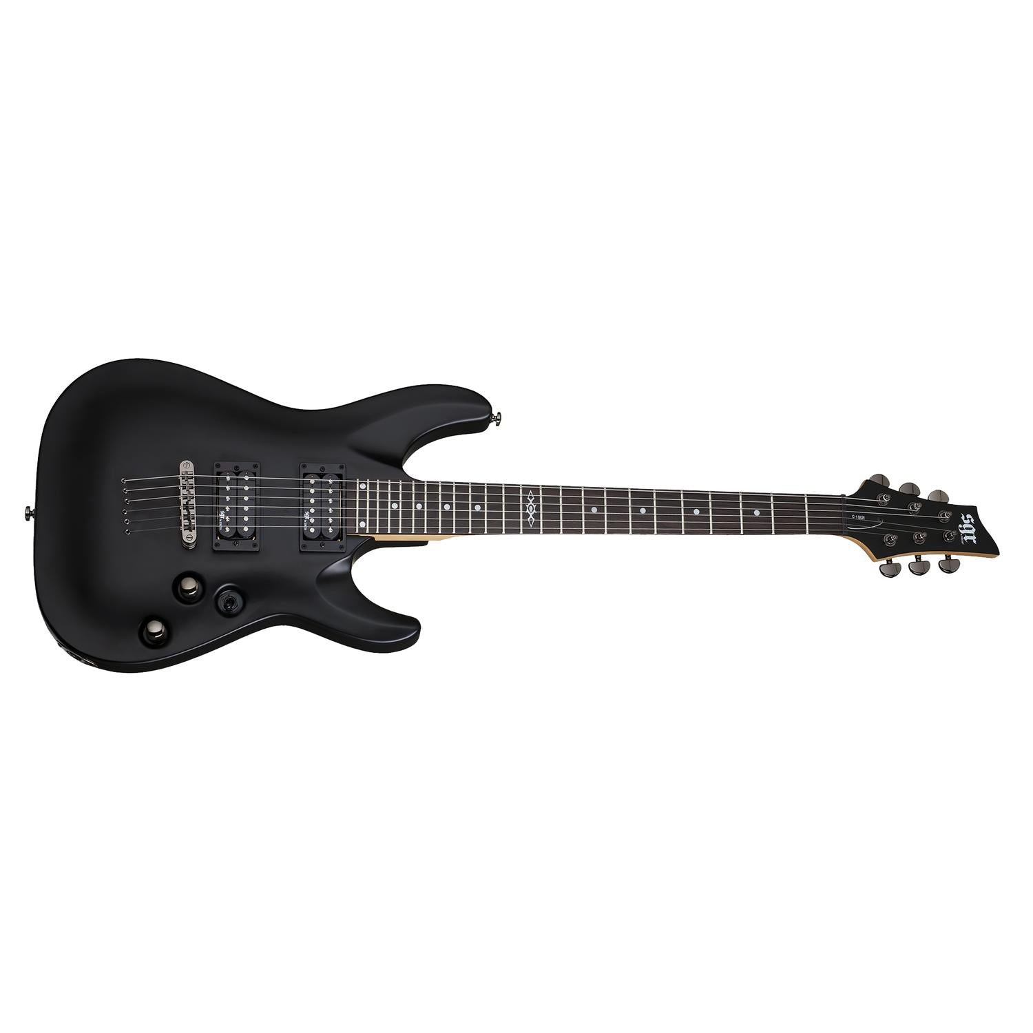 Schecter Electric Guitars Midnight Satin Black Schecter C-1 SGR HH 6 String Electric Guitar #color_midnight-satin-black
