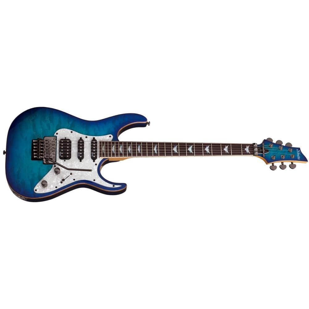 schecter electric guitars ocean blue burst schecter banshee-6 fr extreme 6-string electric guitar #color_ocean-blue-burst