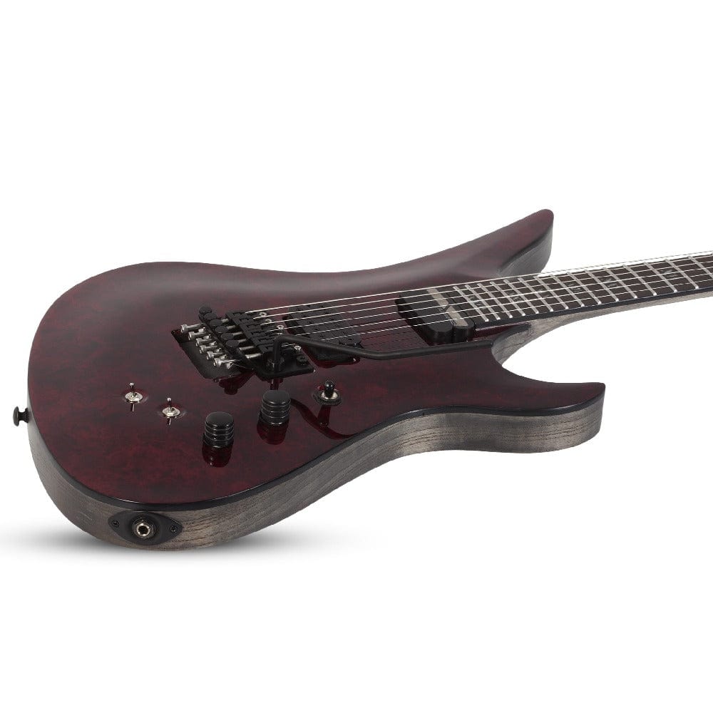 schecter electric guitars red reign schecter avenger fr-s 6 string electric guitar