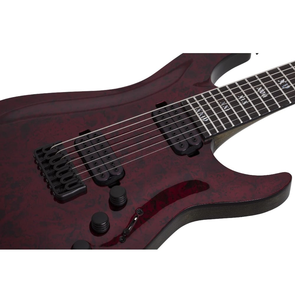 schecter electric guitars red reign schecter c-7 apocalypse 7 string electric guitar