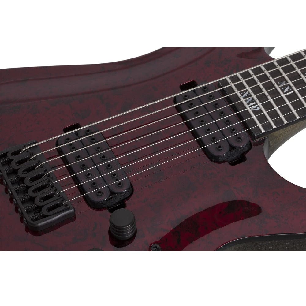 schecter electric guitars red reign schecter c-7 apocalypse 7 string electric guitar