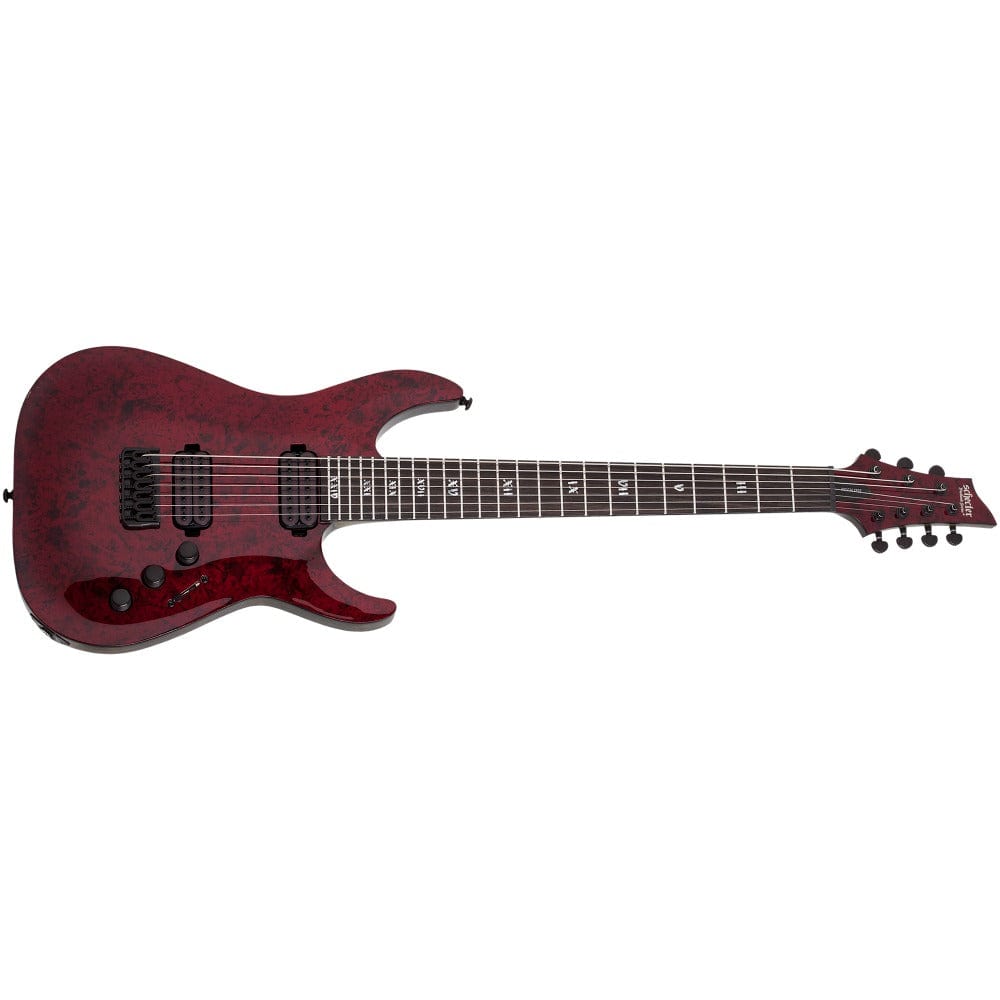 schecter electric guitars red reign schecter c-7 apocalypse 7 string electric guitar