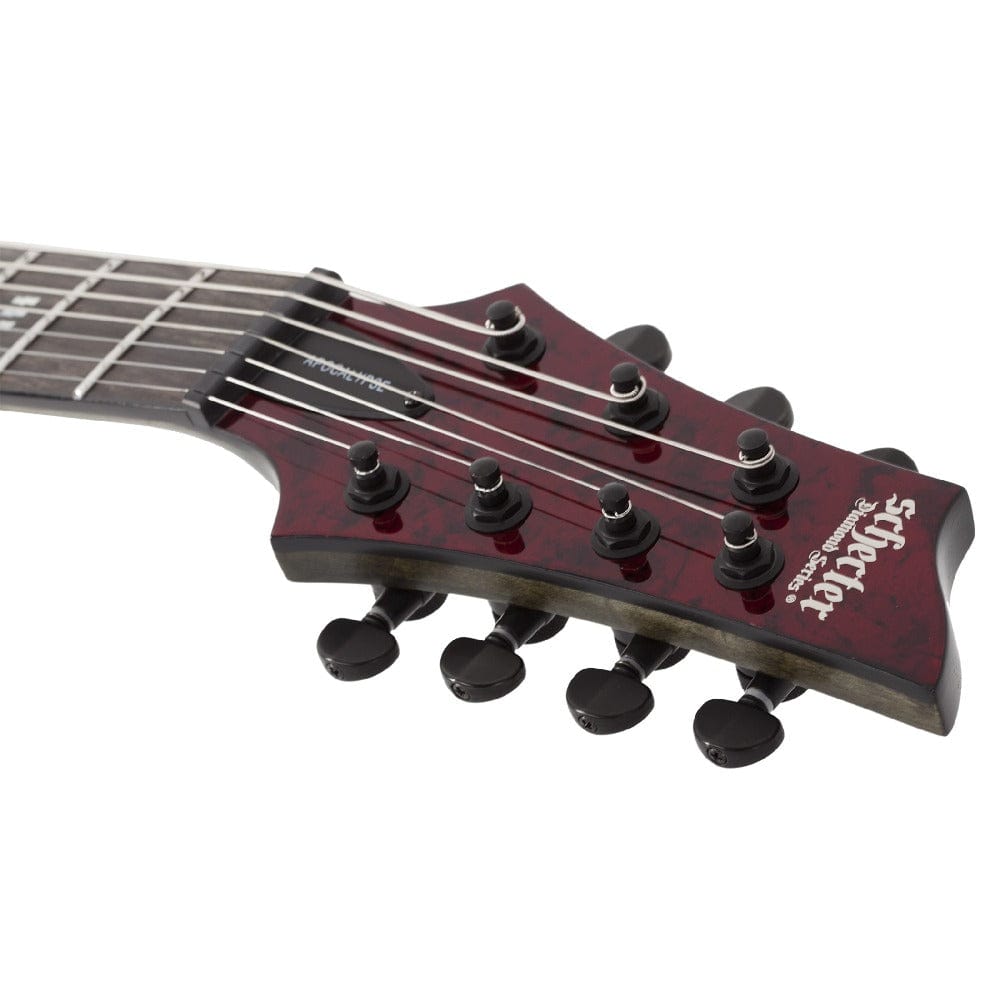 schecter electric guitars red reign schecter c-7 apocalypse 7 string electric guitar