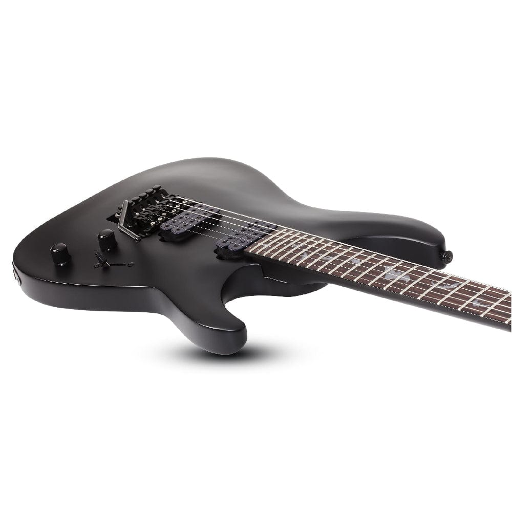 schecter electric guitars satin black schecter damien 6 fr 6 string electric guitar