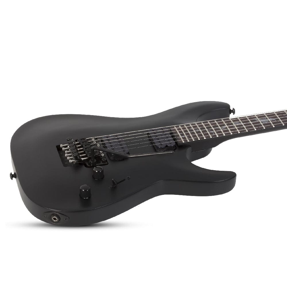 schecter electric guitars satin black schecter damien 6 fr 6 string electric guitar