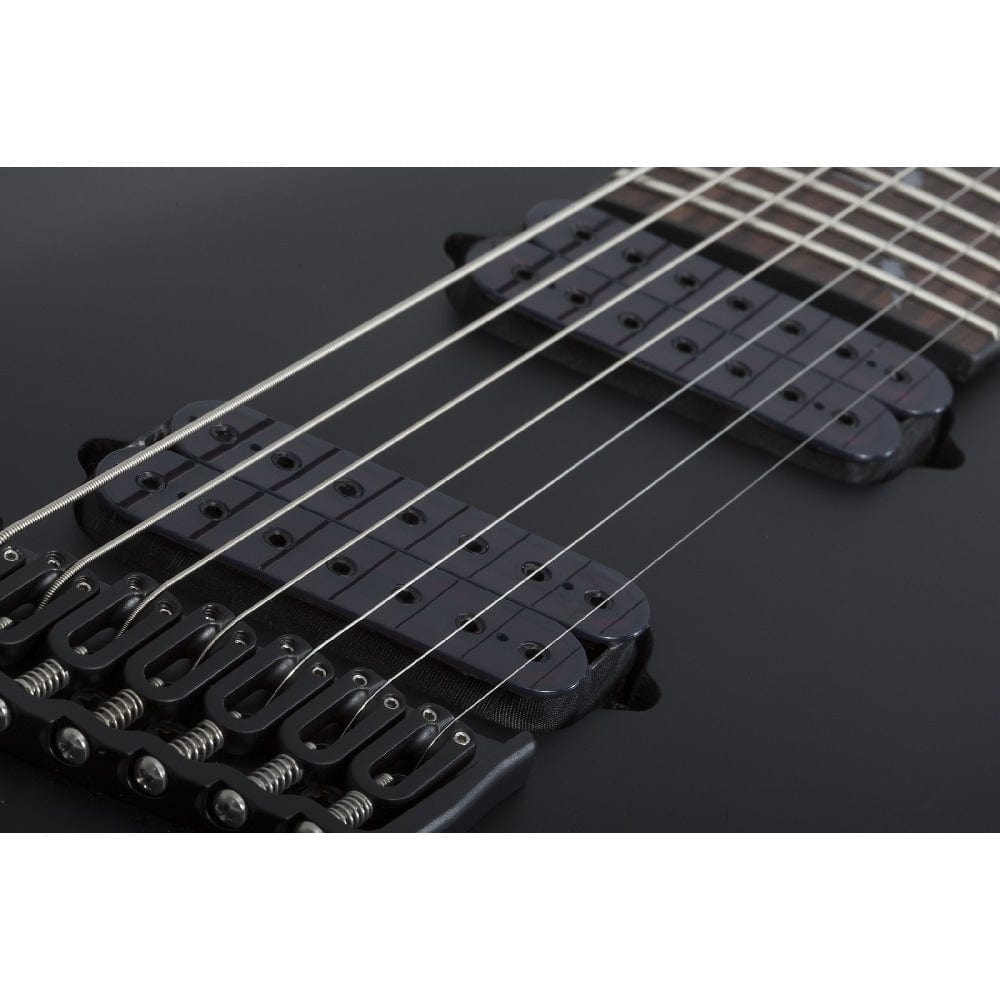 schecter electric guitars satin black schecter damien-7 multiscale 7 string electric guitar