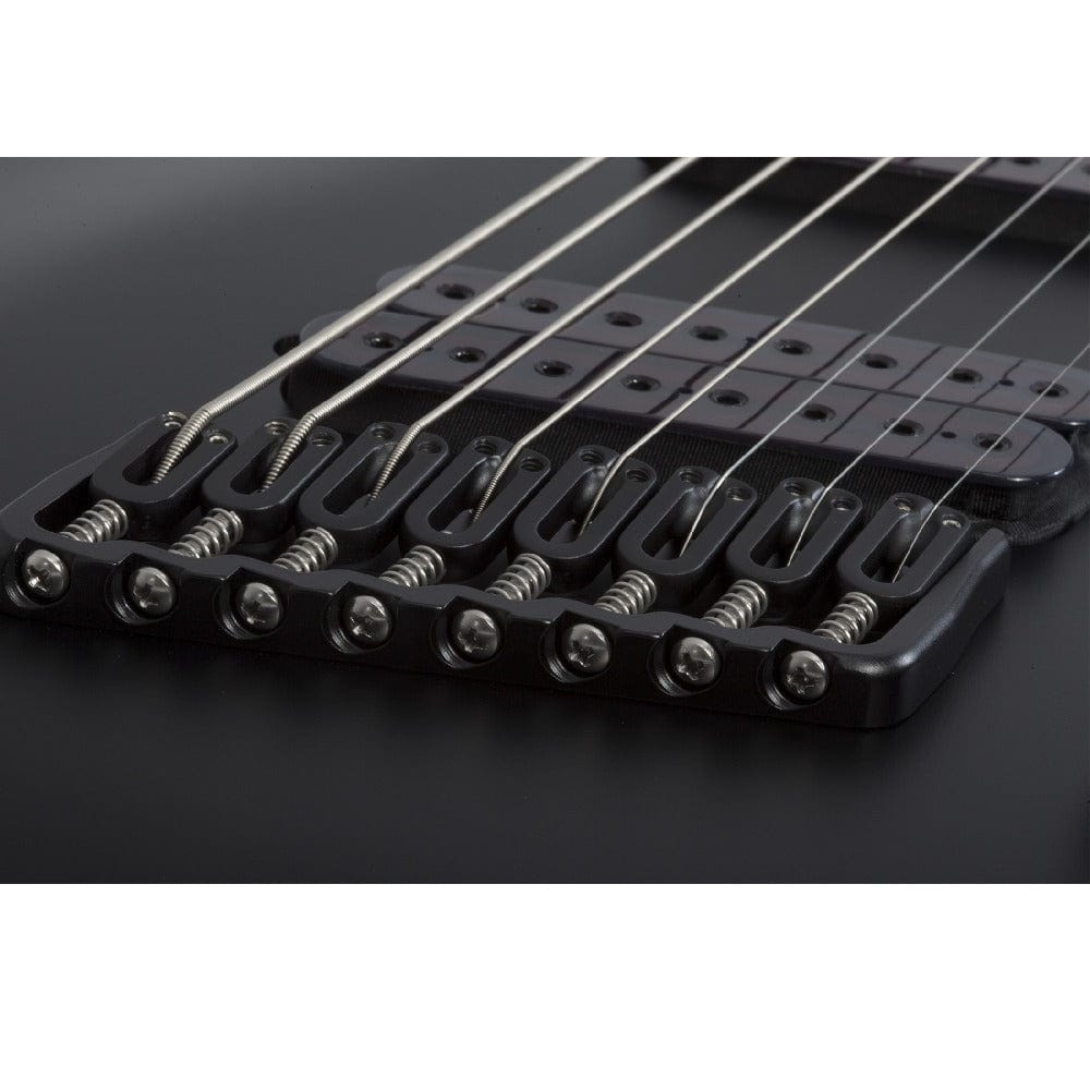 schecter electric guitars satin black schecter damien-8 multiscale 8 string electric guitar