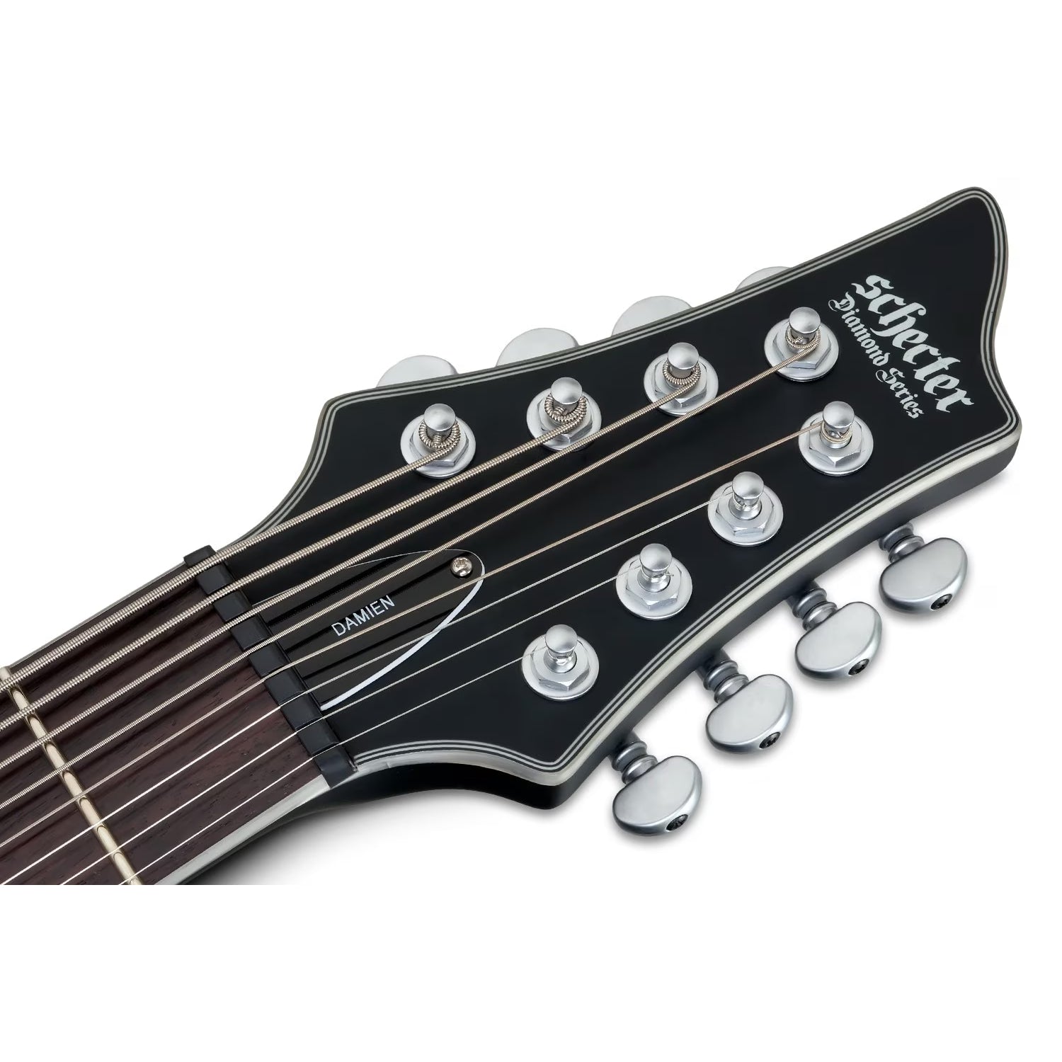 Schecter Electric Guitars Satin Black Schecter Damien Platinum-8 8 String Electric Guitar