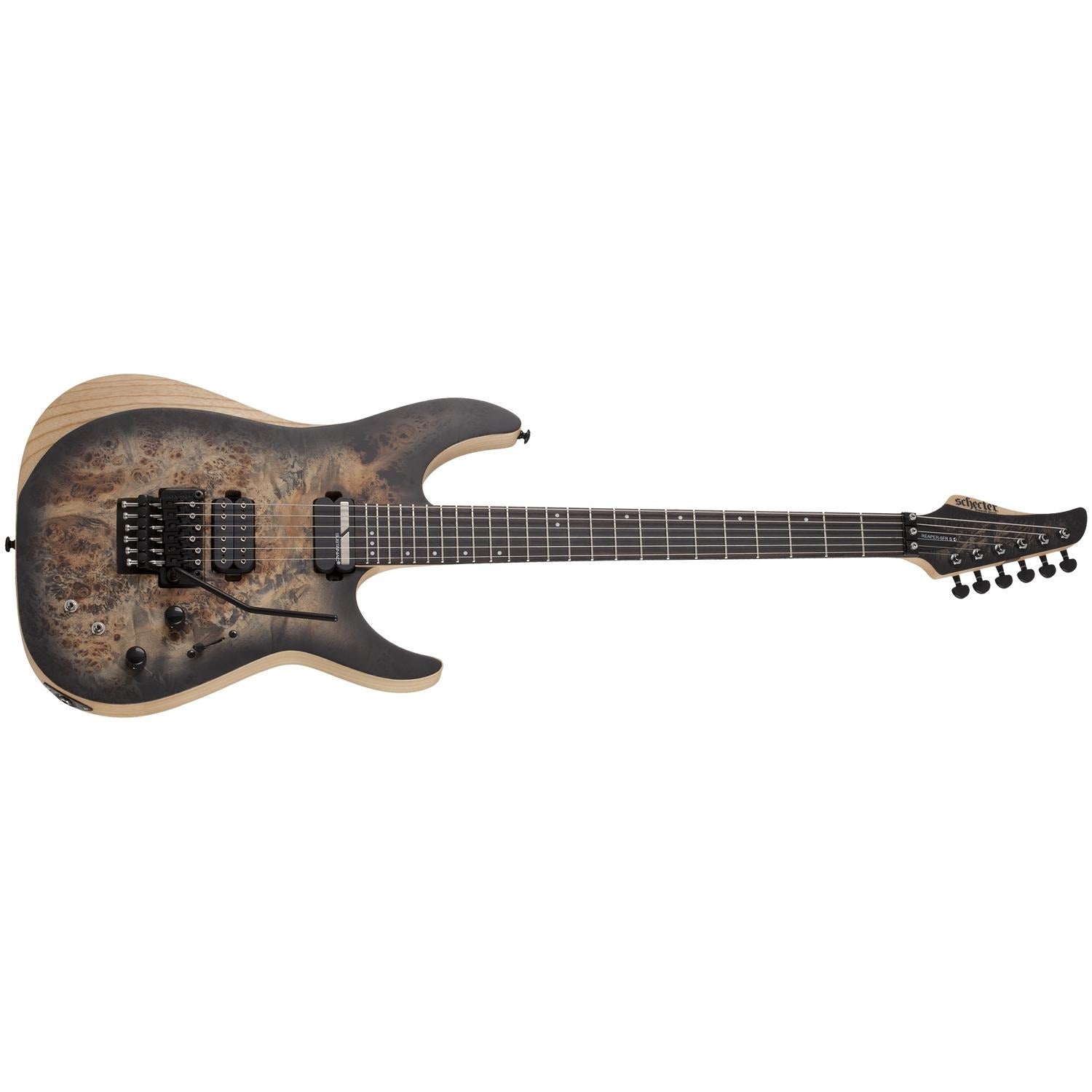 Schecter Electric Guitars Satin Charcoal Burst Schecter Reaper-6 FR S 6 String Electric Guitar