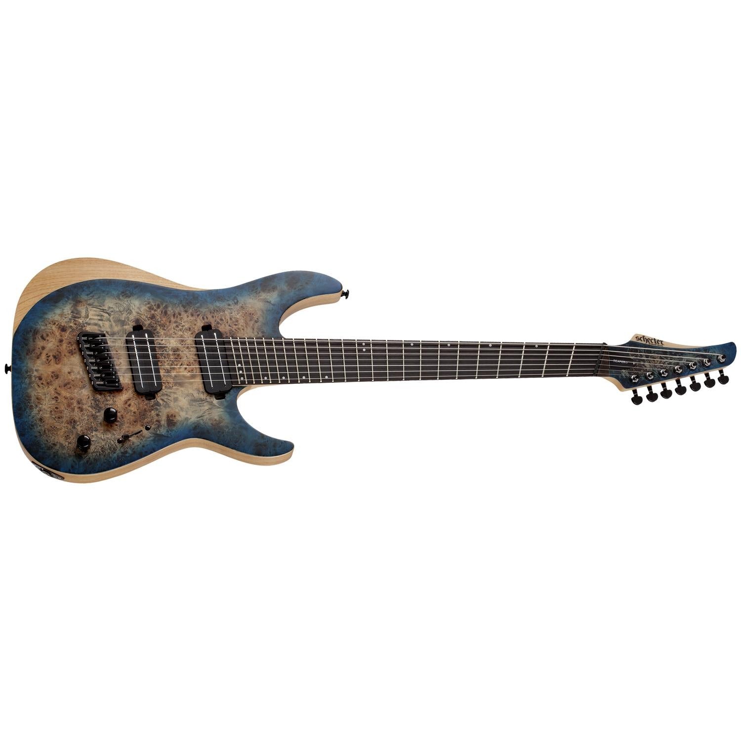 Schecter Electric Guitars Satin Sky Burst Schecter Reaper 7 Multiscale 7 String Electric Guitar
