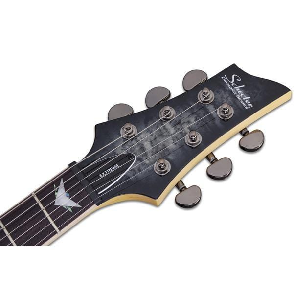 schecter electric guitars schecter banshee-6 extreme 6-string electric guitar #color_charcoal-burst