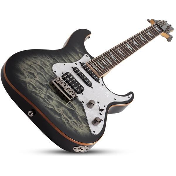 schecter electric guitars schecter banshee-6 extreme 6-string electric guitar #color_charcoal-burst