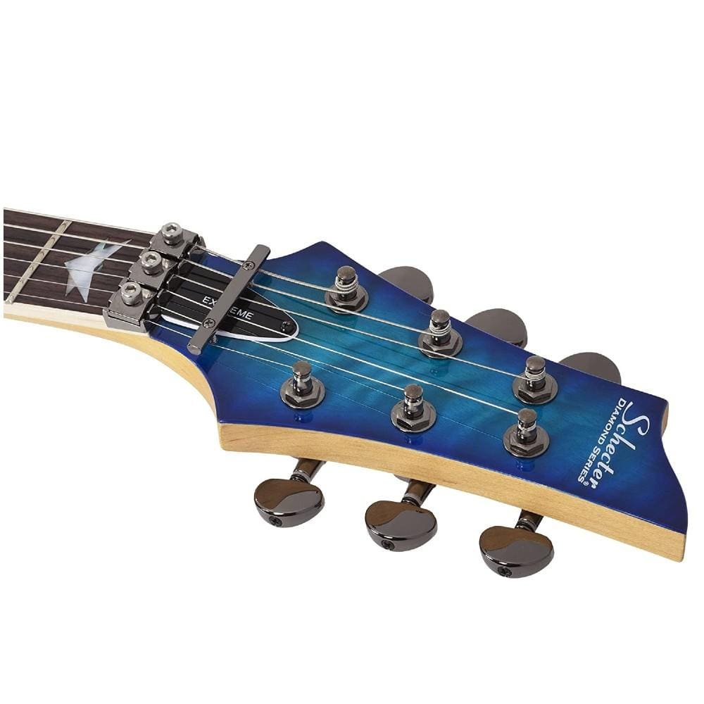 schecter electric guitars schecter banshee-6 fr extreme 6-string electric guitar #color_ocean-blue-burst