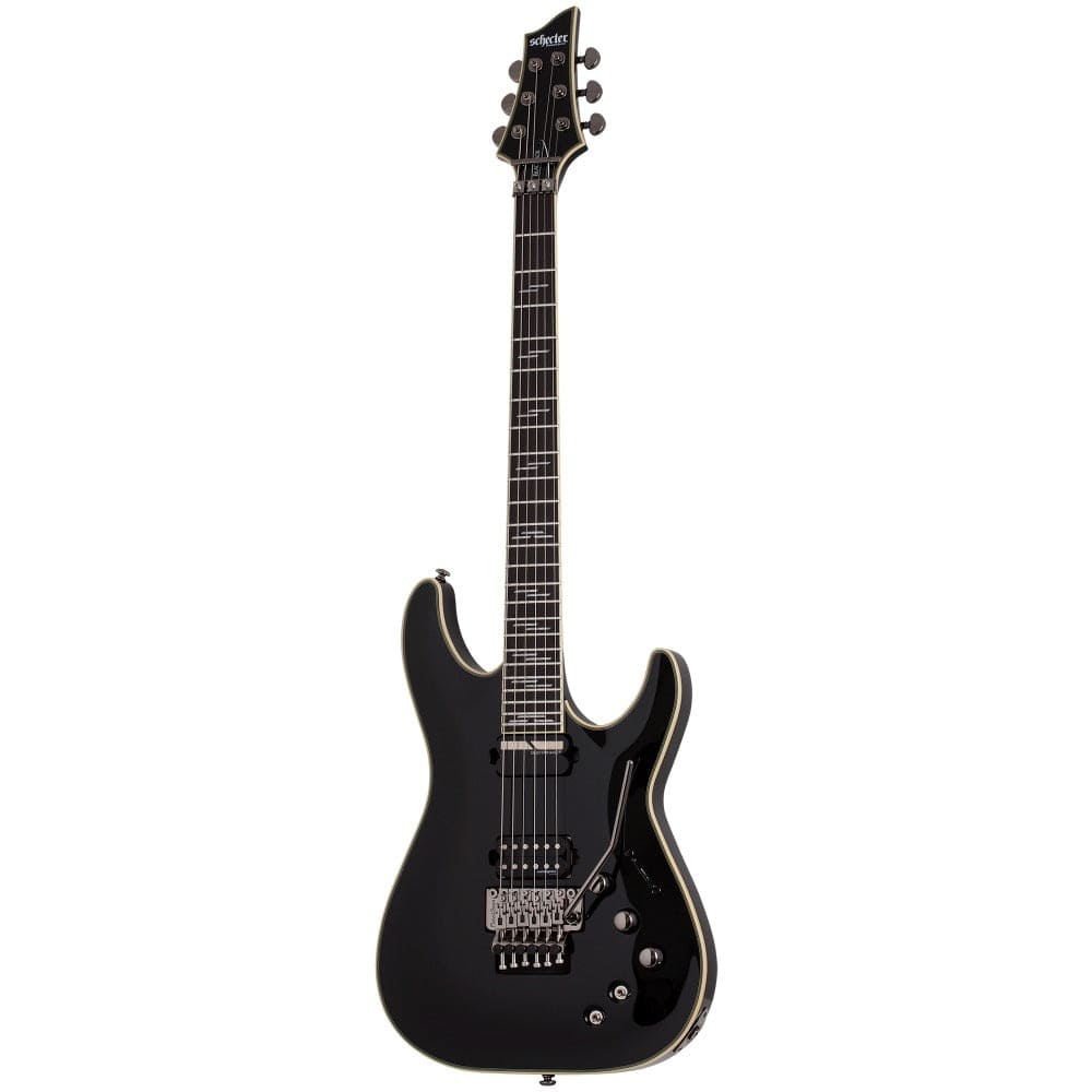 schecter electric guitars schecter c-1 fr-s blackjack 6 string electric guitar #color_gloss-black