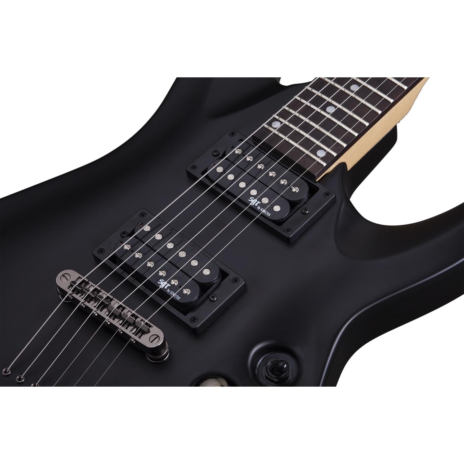 Schecter Electric Guitars Schecter C-1 SGR HH 6 String Electric Guitar #color_midnight-satin-black