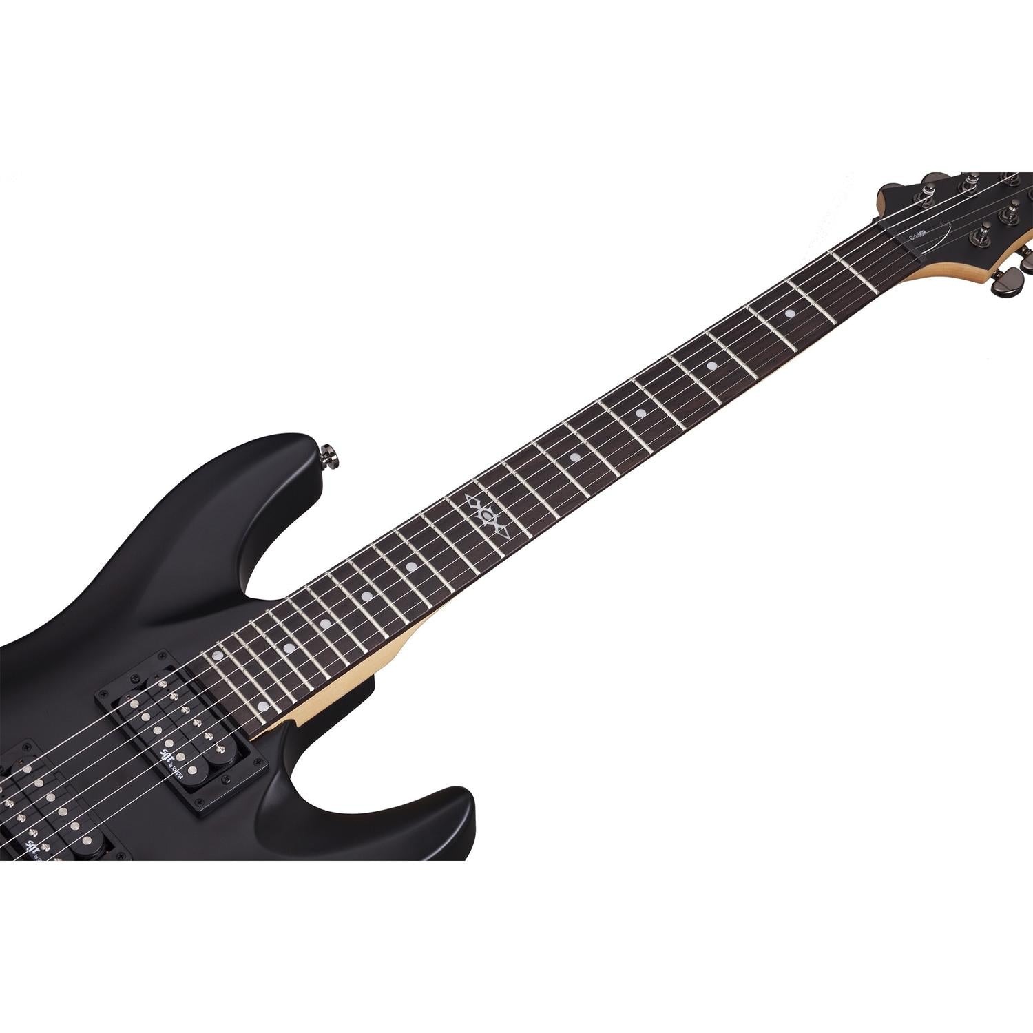 Schecter Electric Guitars Schecter C-1 SGR HH 6 String Electric Guitar #color_midnight-satin-black
