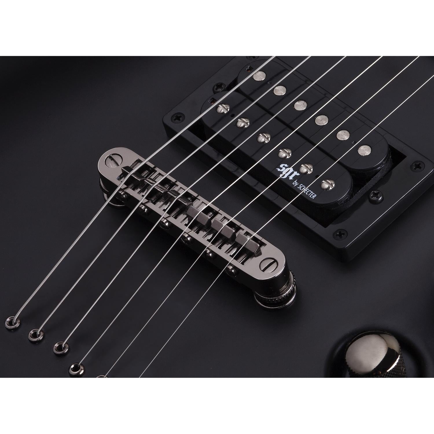 Schecter Electric Guitars Schecter C-1 SGR HH 6 String Electric Guitar #color_midnight-satin-black