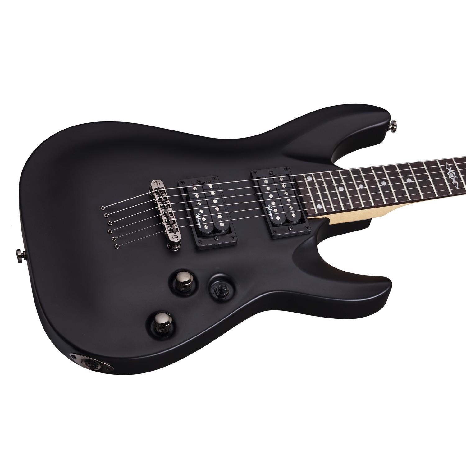 Schecter Electric Guitars Schecter C-1 SGR HH 6 String Electric Guitar #color_midnight-satin-black