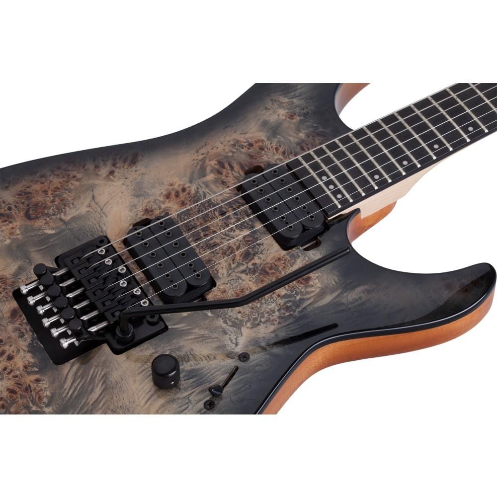 schecter electric guitars schecter c-6 pro fr 6-strings electric guitar #color_charcoal-burst