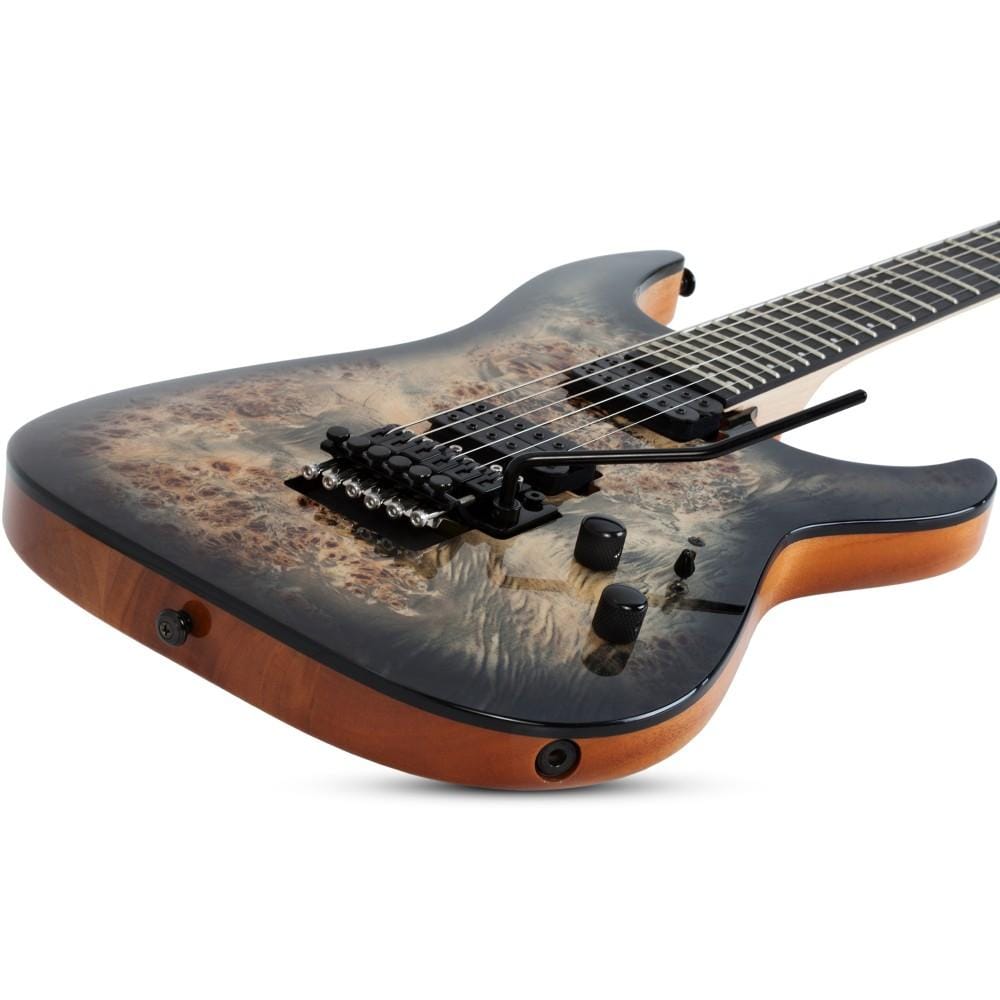 schecter electric guitars schecter c-6 pro fr 6-strings electric guitar #color_charcoal-burst