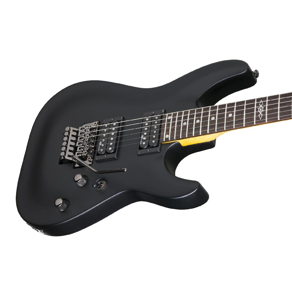 schecter electric guitars schecter c1 fr sgr 6 string electric guitar with gig bag #color_midnight-satin-black