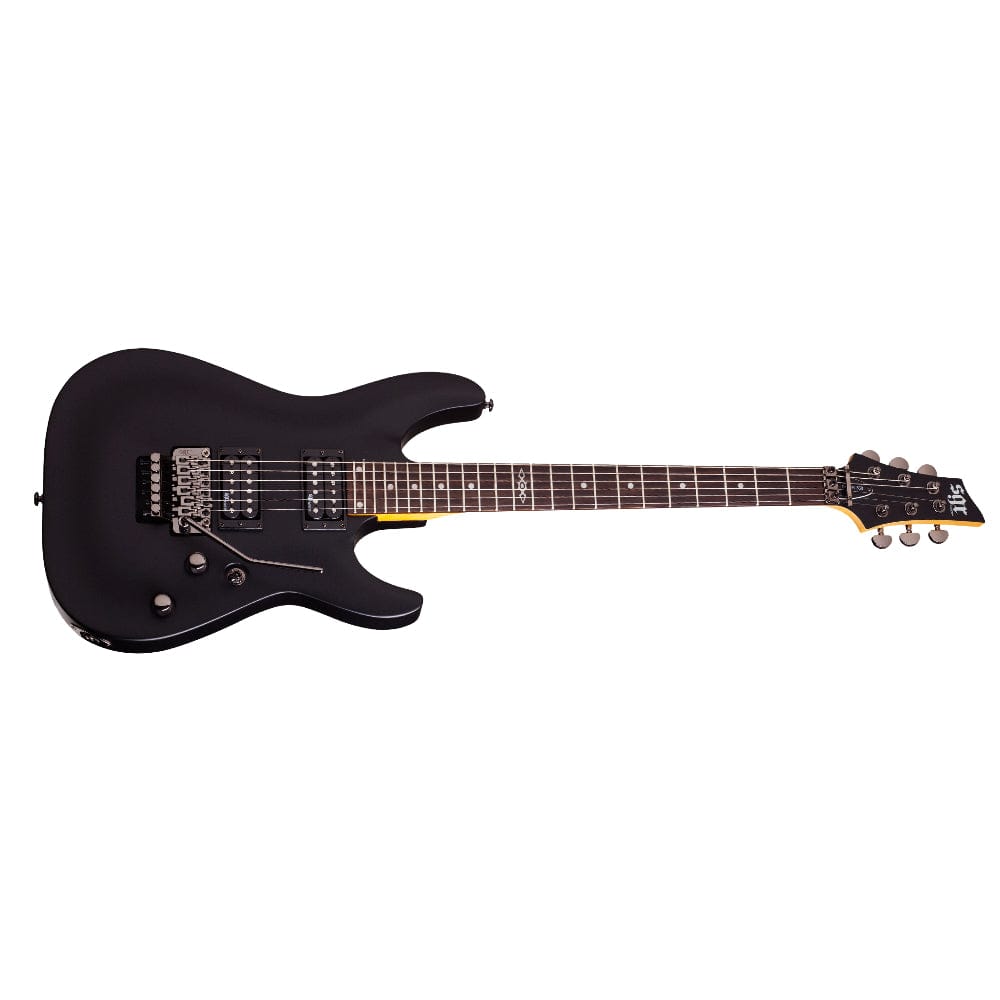 schecter electric guitars schecter c1 fr sgr 6 string electric guitar with gig bag #color_midnight-satin-black