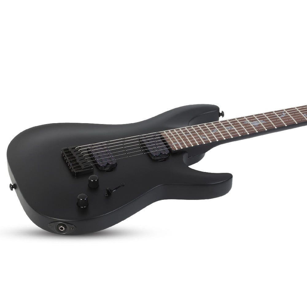schecter electric guitars schecter damien-7 7 string electric guitar - black