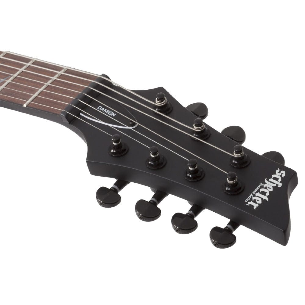 schecter electric guitars schecter damien-7 7 string electric guitar - black