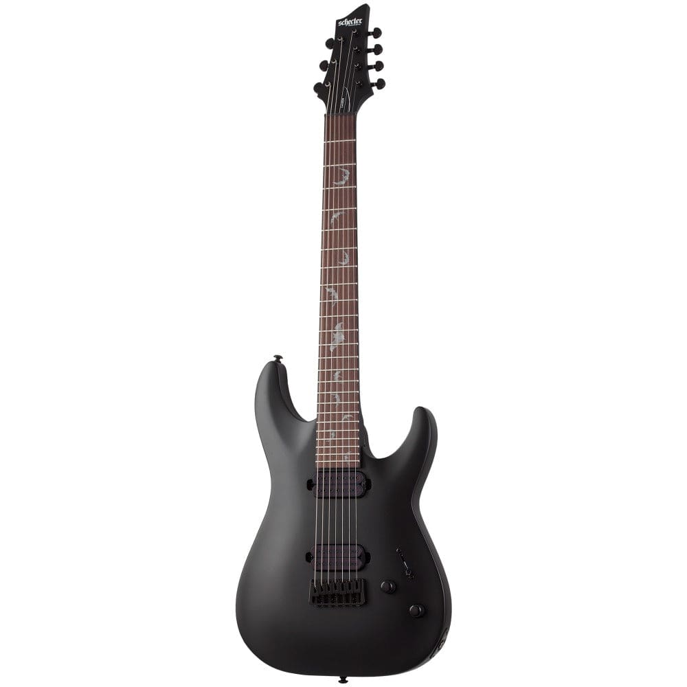 schecter electric guitars schecter damien-7 7 string electric guitar - black