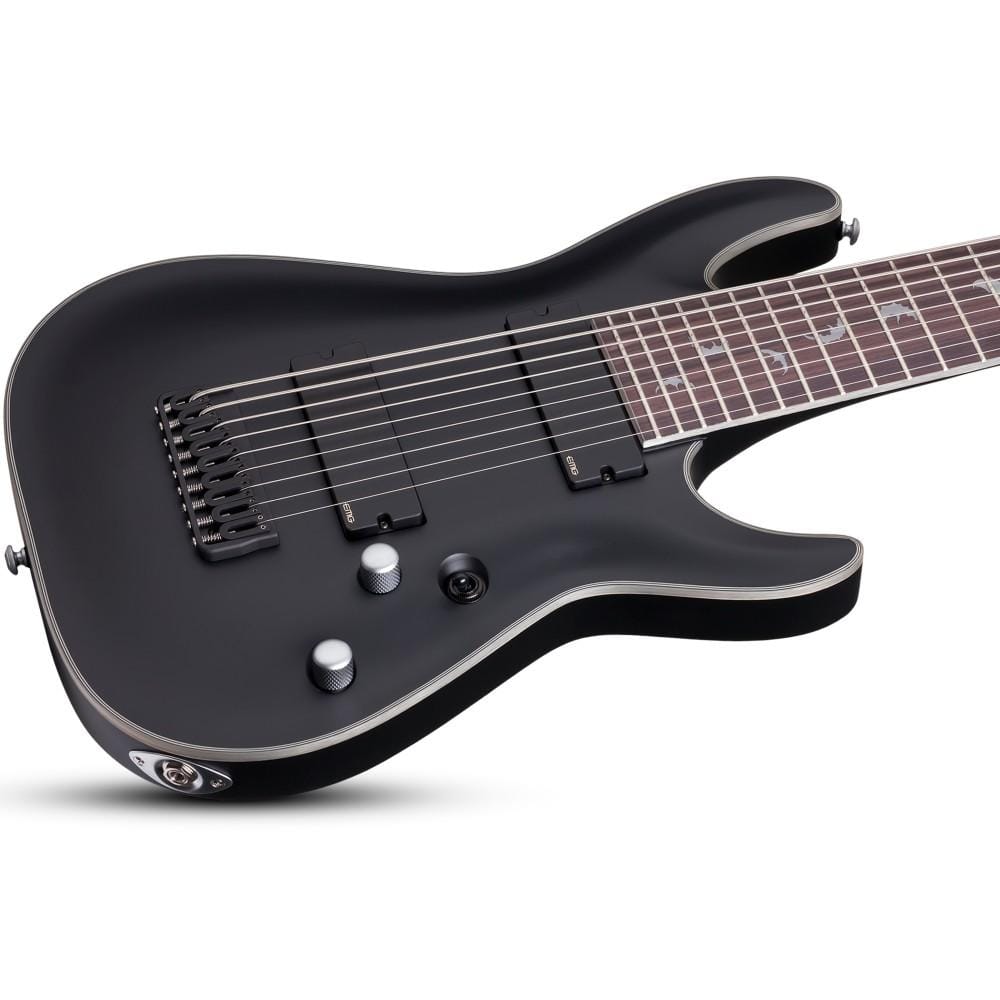 schecter electric guitars schecter damien platinum-9 9-strings electric guitar- satin black