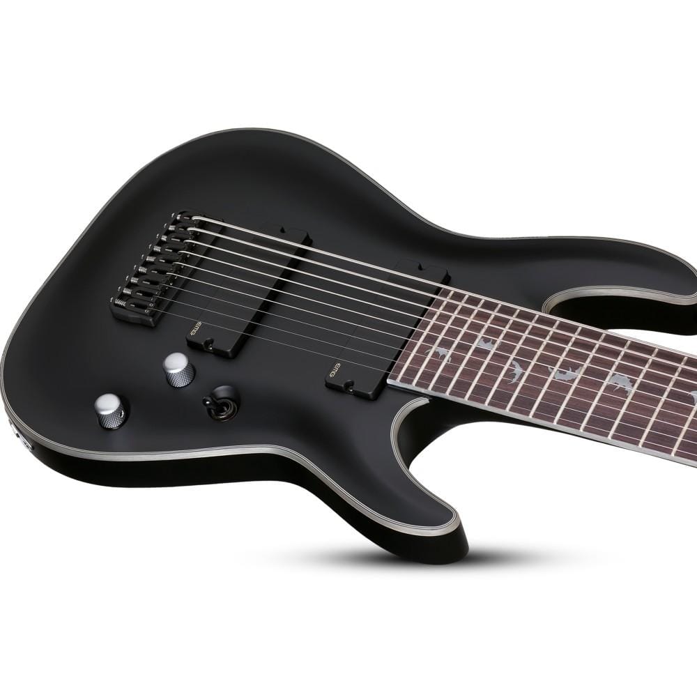 schecter electric guitars schecter damien platinum-9 9-strings electric guitar- satin black