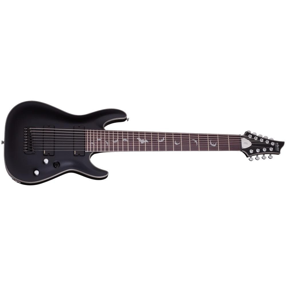 schecter electric guitars schecter damien platinum-9 9-strings electric guitar- satin black