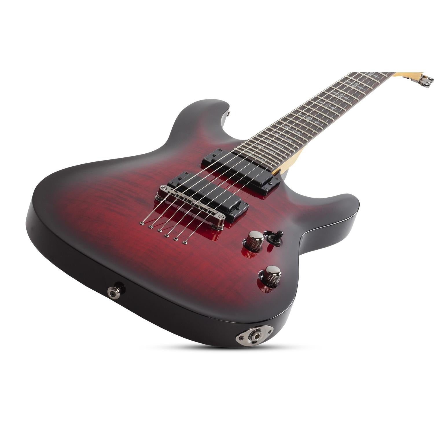 Schecter Electric Guitars Schecter Demon 6 Flamed Maple Top 6-String Electric Guitar - Crimson Red Burst