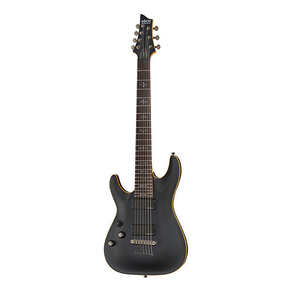 schecter electric guitars schecter demon 7 left handed electric guitar - satin black