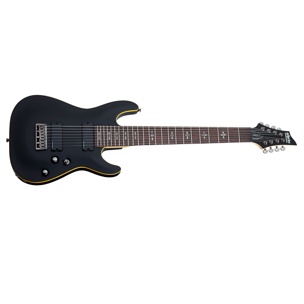 schecter electric guitars schecter demon-8-sbk electric guitar - satin black 8 string