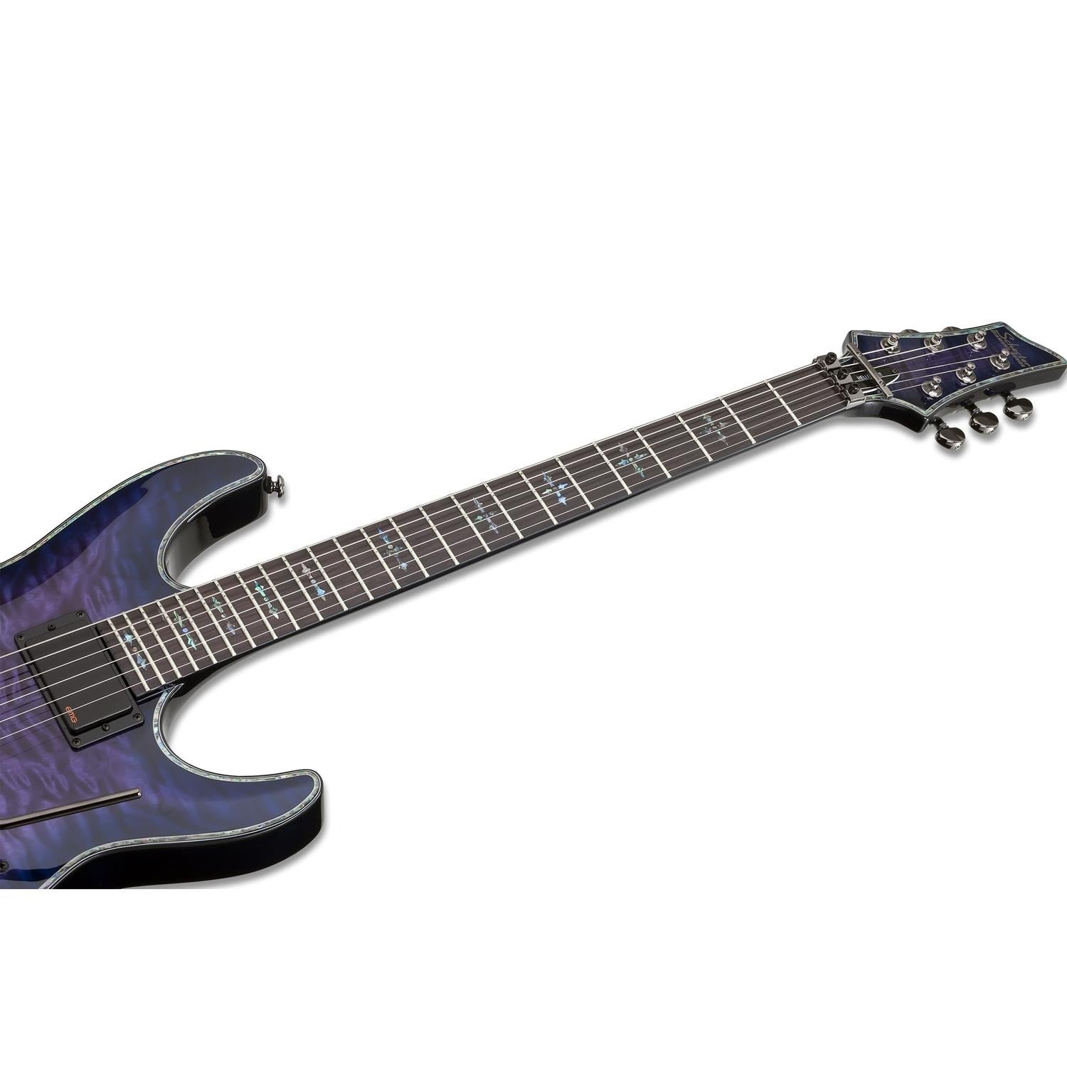 Schecter Electric Guitars Schecter Hellraiser C-1 FR Electric Guitar - Trans Purple Burst