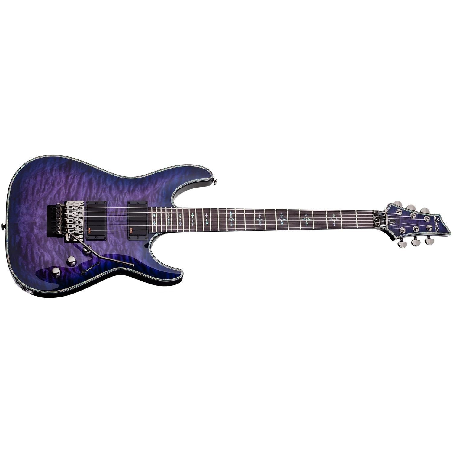 Schecter Electric Guitars Schecter Hellraiser C-1 FR Electric Guitar - Trans Purple Burst