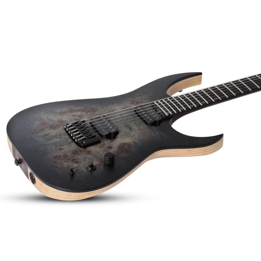 schecter electric guitars schecter keith merrow km6 mkiii artist series electric guitar #color_trans-black-burst