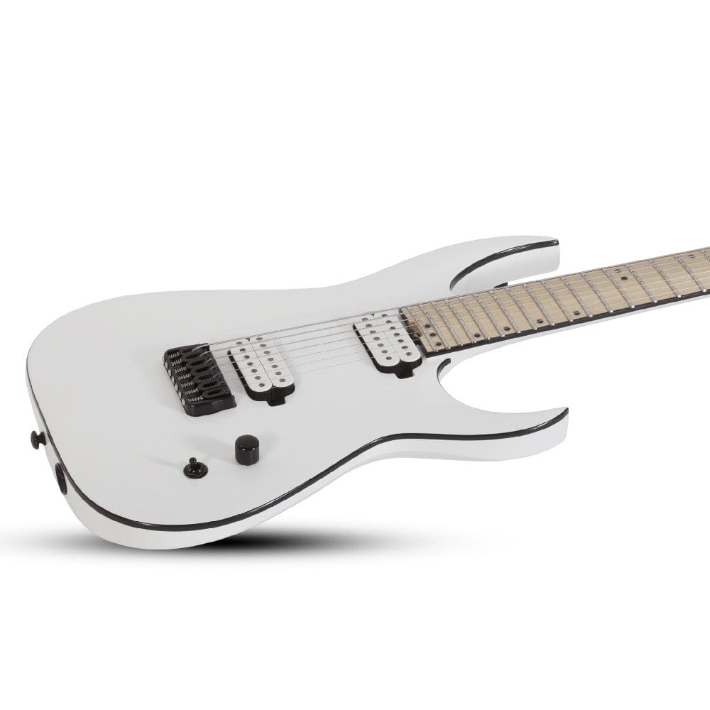 schecter electric guitars schecter keith merrow km7 mkiii hybrid series electric guitar #color_snowblind