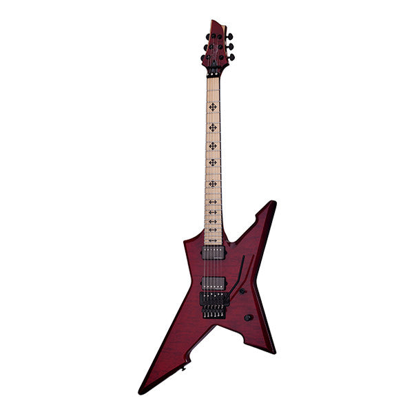 schecter electric guitars schecter loomis cygnus jlx-1 fr electric guitar - see thru cherry