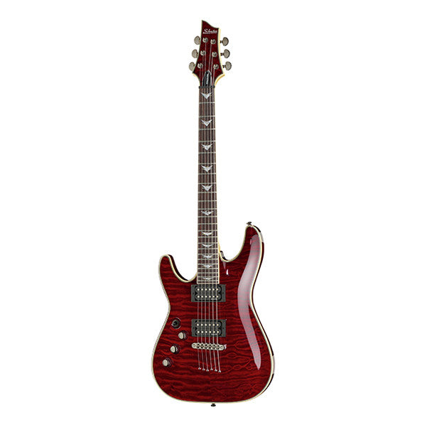 schecter electric guitars schecter omen extreme 6 left handed electric guitar - black cherry