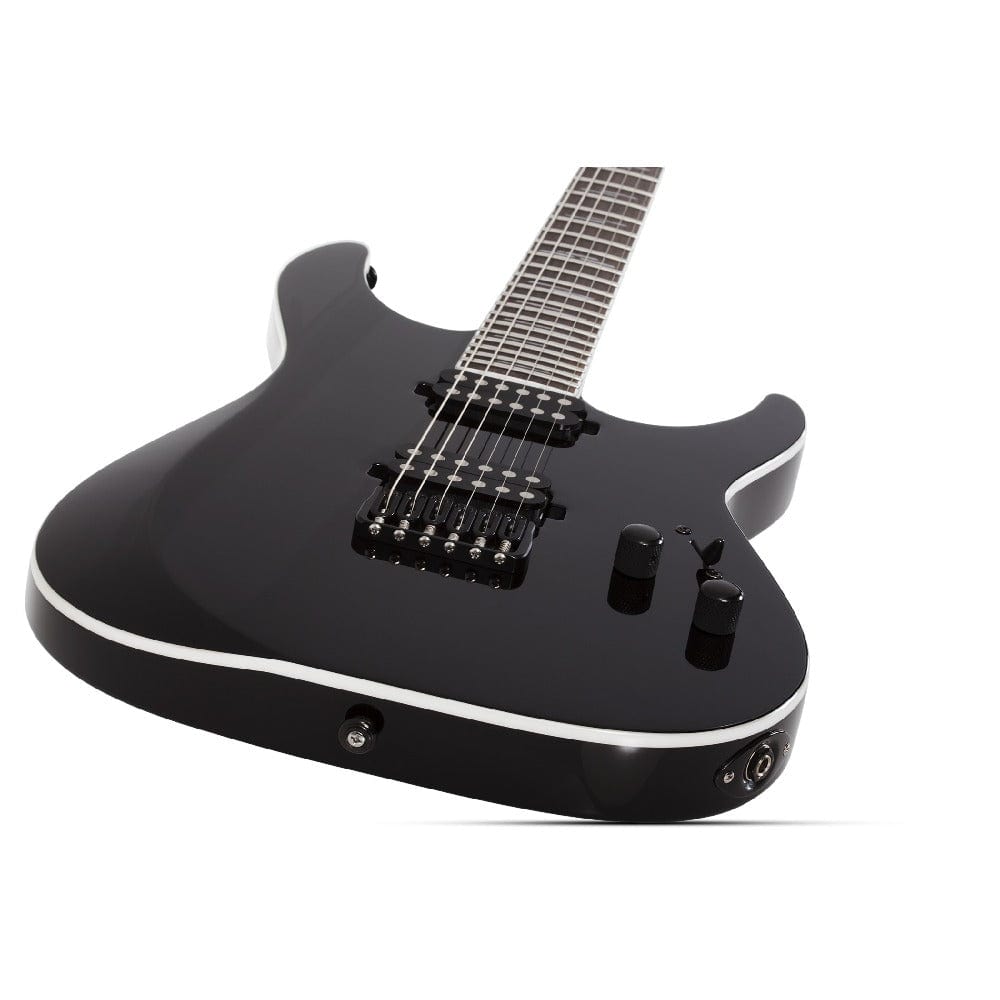 schecter electric guitars schecter reaper-6 custom 6 string electric guitar#color_gloss-black