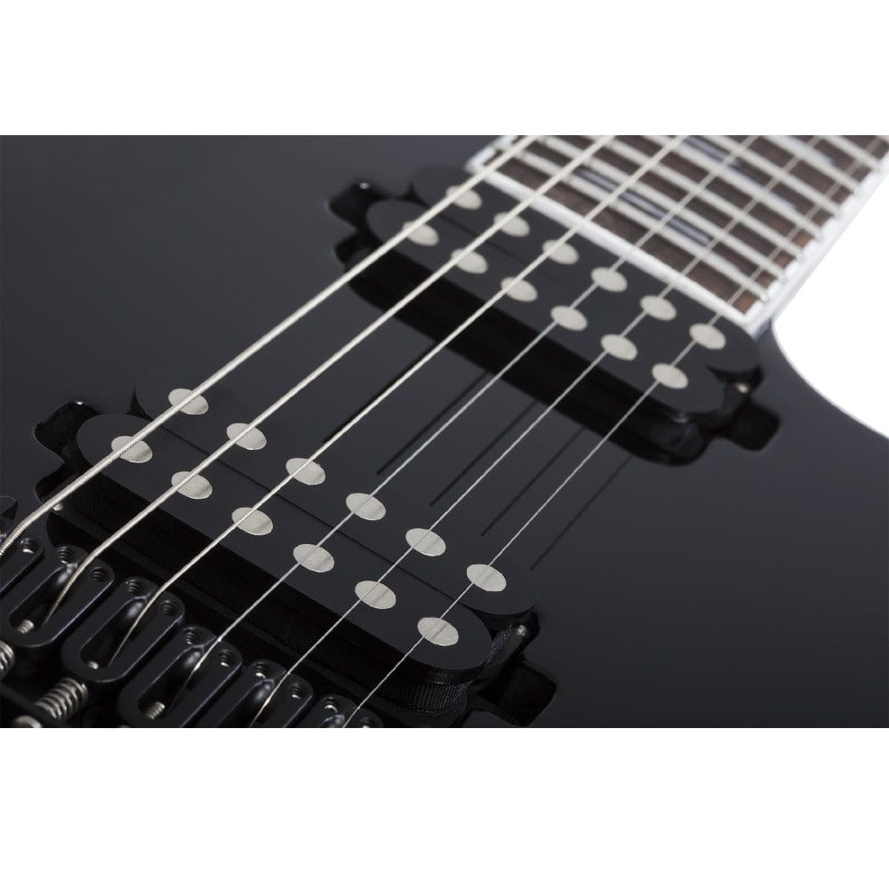 schecter electric guitars schecter reaper-6 custom 6 string electric guitar#color_gloss-black