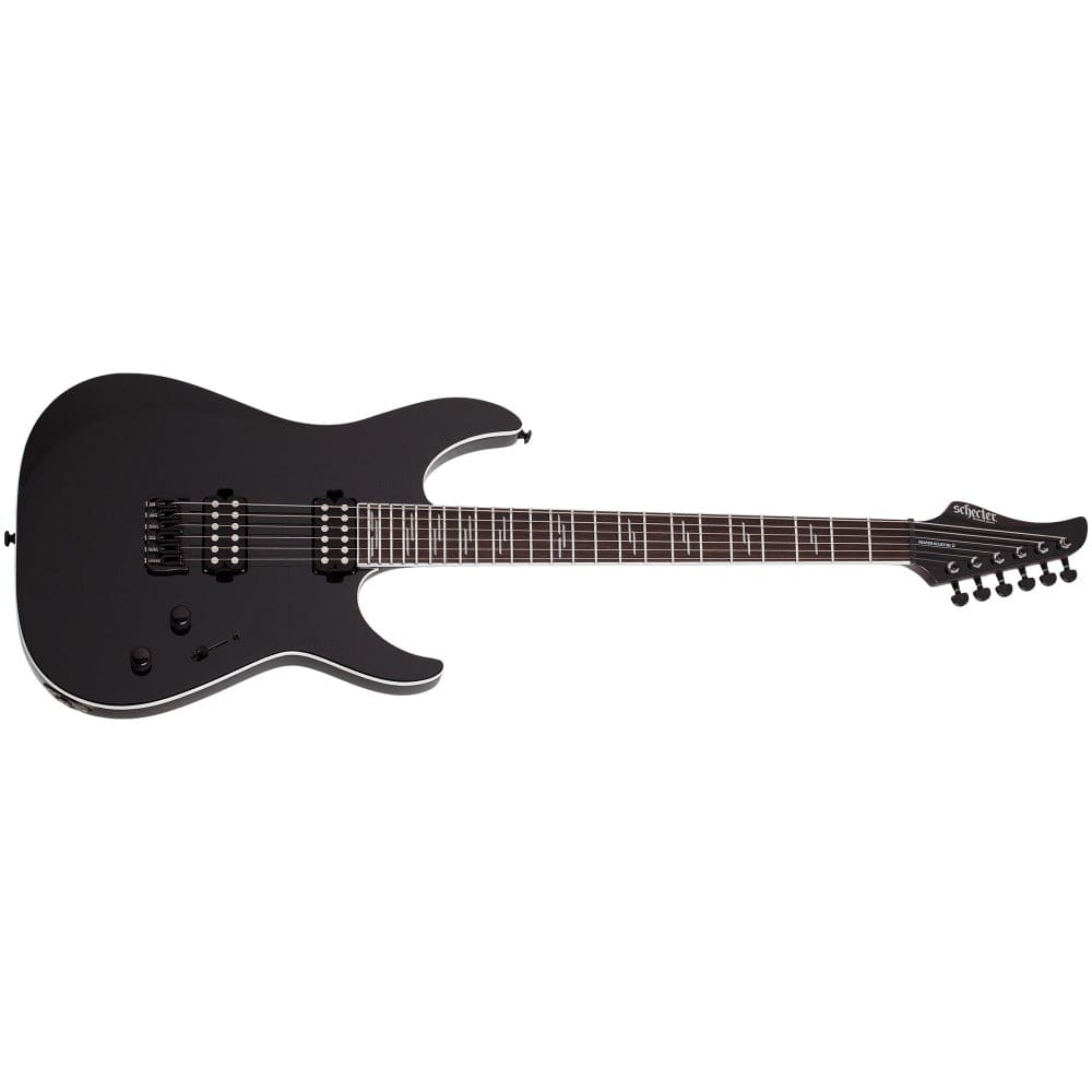 schecter electric guitars schecter reaper-6 custom 6 string electric guitar#color_gloss-black