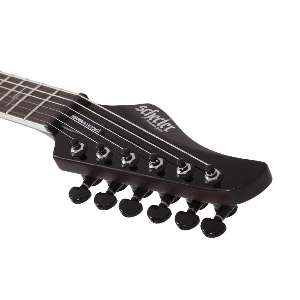 schecter electric guitars schecter reaper-6 custom 6 string electric guitar#color_gloss-black